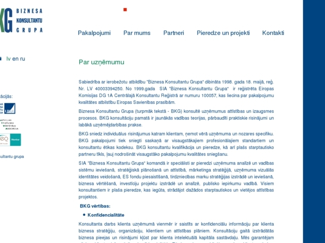 Biznesa konsultantu grupa, SIA